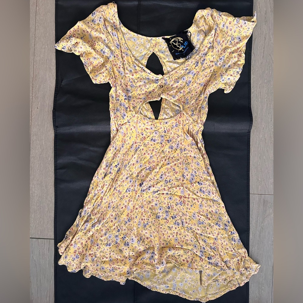 Blu Life yellow floral day dress